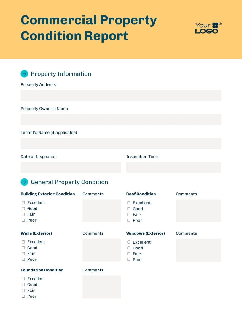 Commercial Property Condition Report Template