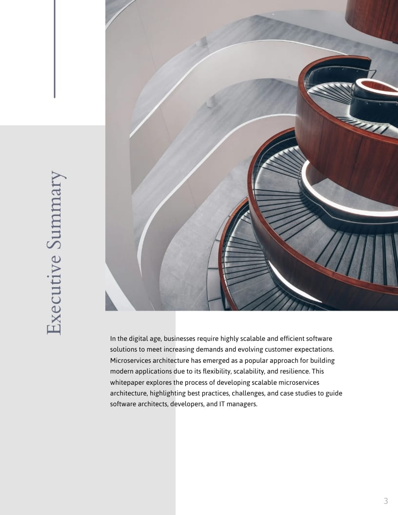 Microservices Technical Whitepaper Template - Slide 3 Microservices Technical Whitepaper Template - Slide 3