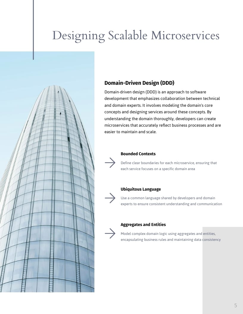 Microservices Technical Whitepaper Template - Slide 5 Microservices Technical Whitepaper Template - Slide 5