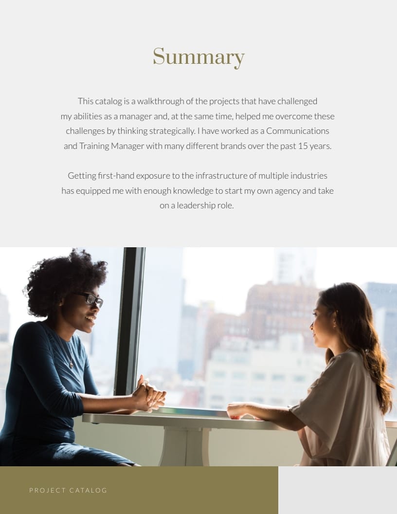 Communications Manager Project Catalog Template - Slide 3 Communications Manager Project Catalog Template - Slide 3