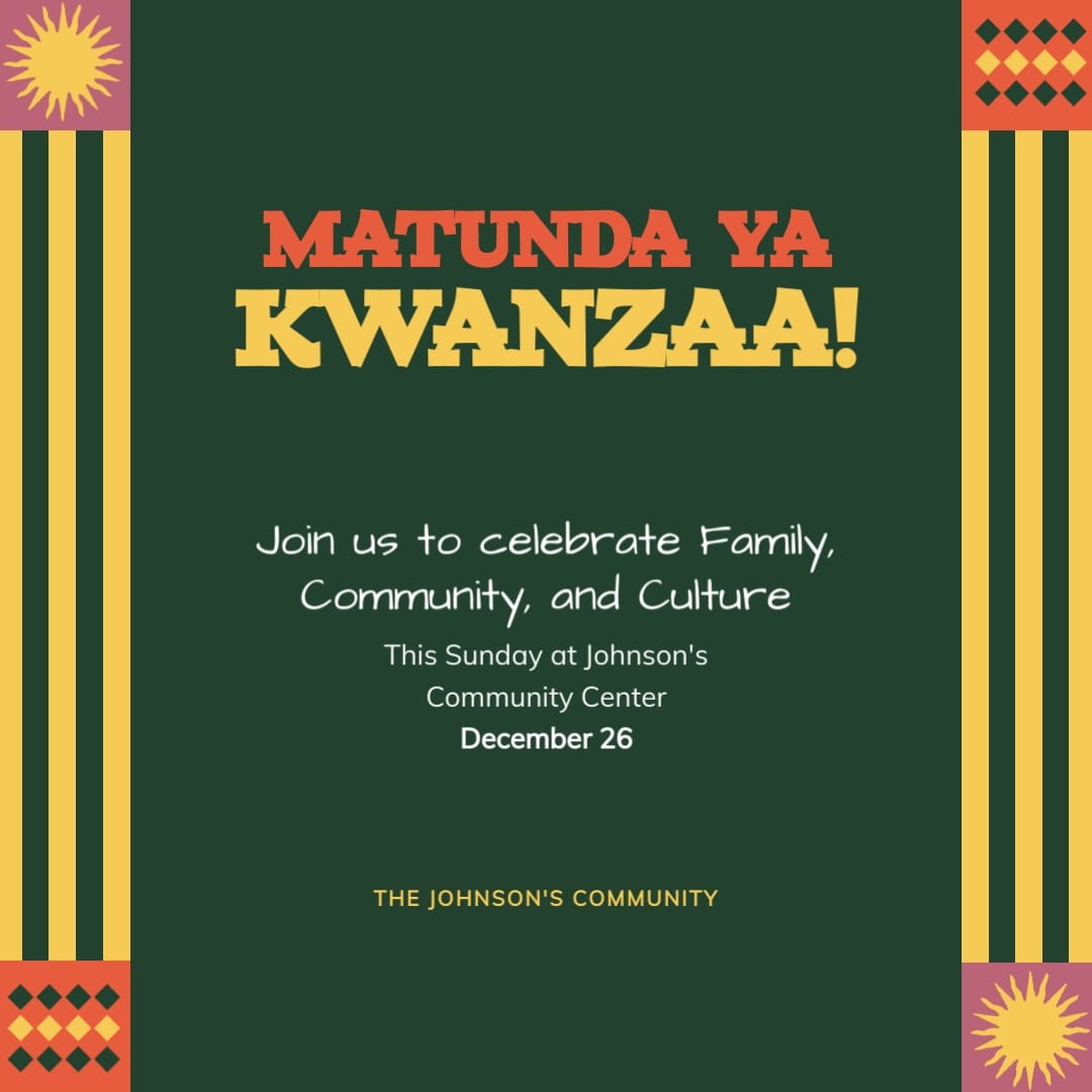 Community Kwanzaa Greeting Card Square Template