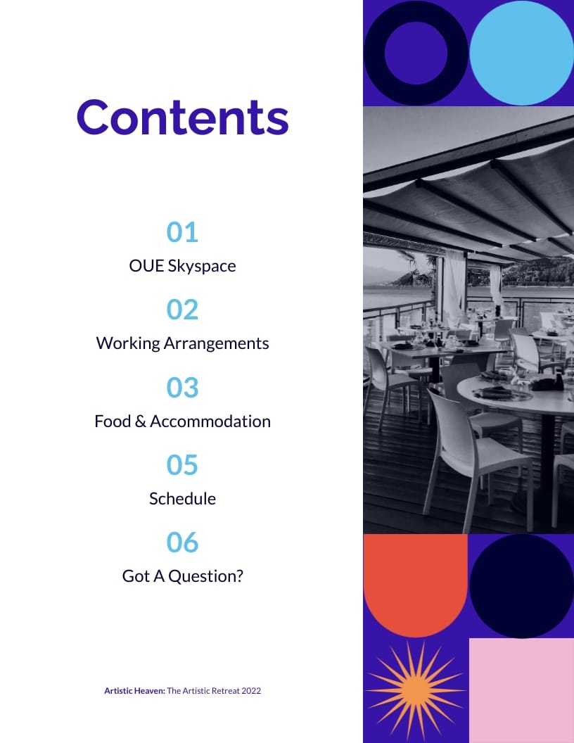 Company Retreat Booklet Template - Slide 2 Company Retreat Booklet Template - Slide 2