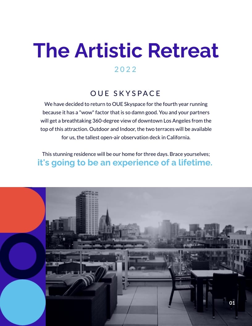 Company Retreat Booklet Template - Slide 3 Company Retreat Booklet Template - Slide 3