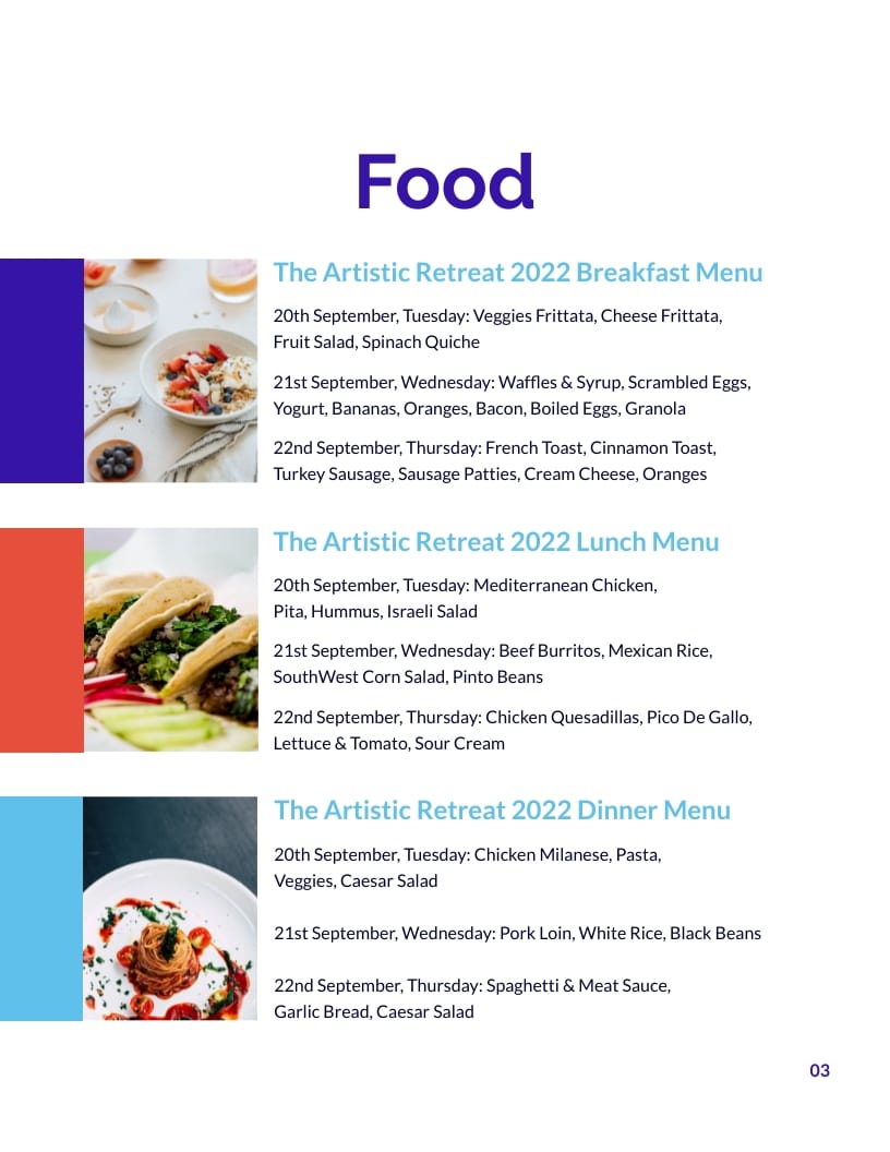 Company Retreat Booklet Template - Slide 5 Company Retreat Booklet Template - Slide 5