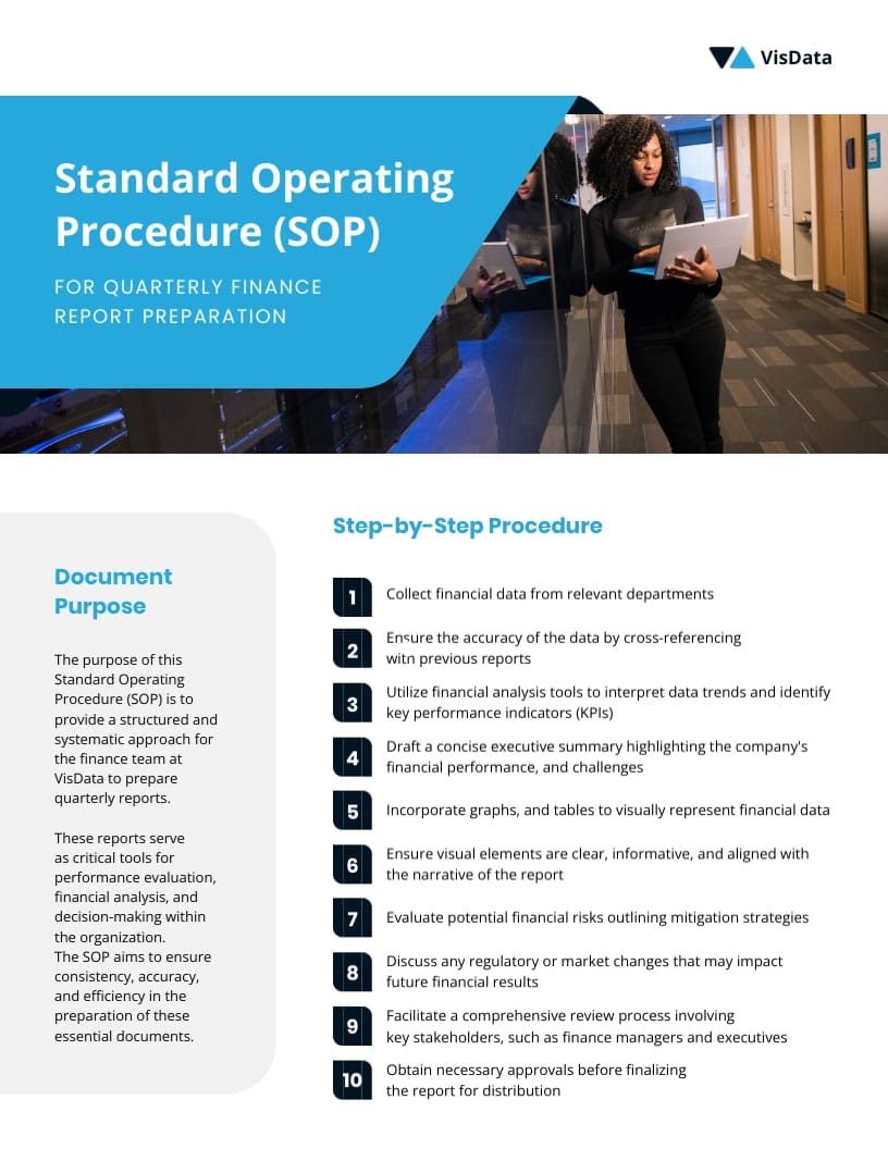Company SOP One Pager Template Company SOP One Pager Template