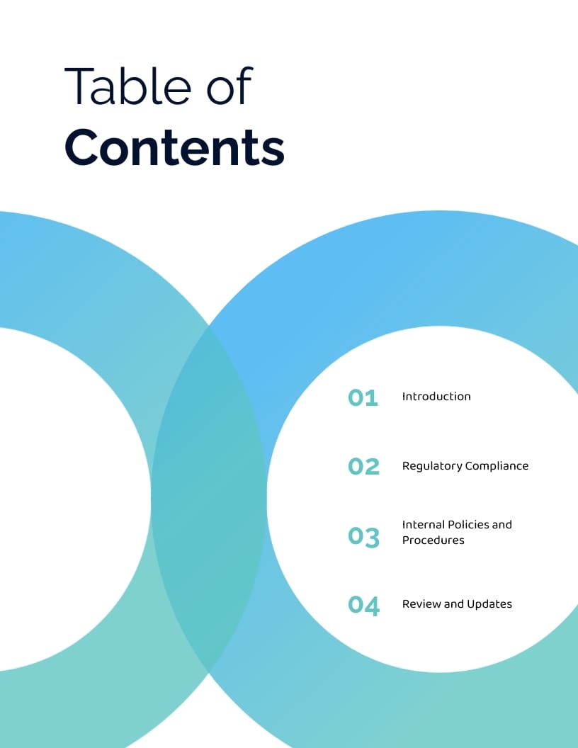 Compliance Policy Instruction Manual Template - Slide 2 Compliance Policy Instruction Manual Template - Slide 2