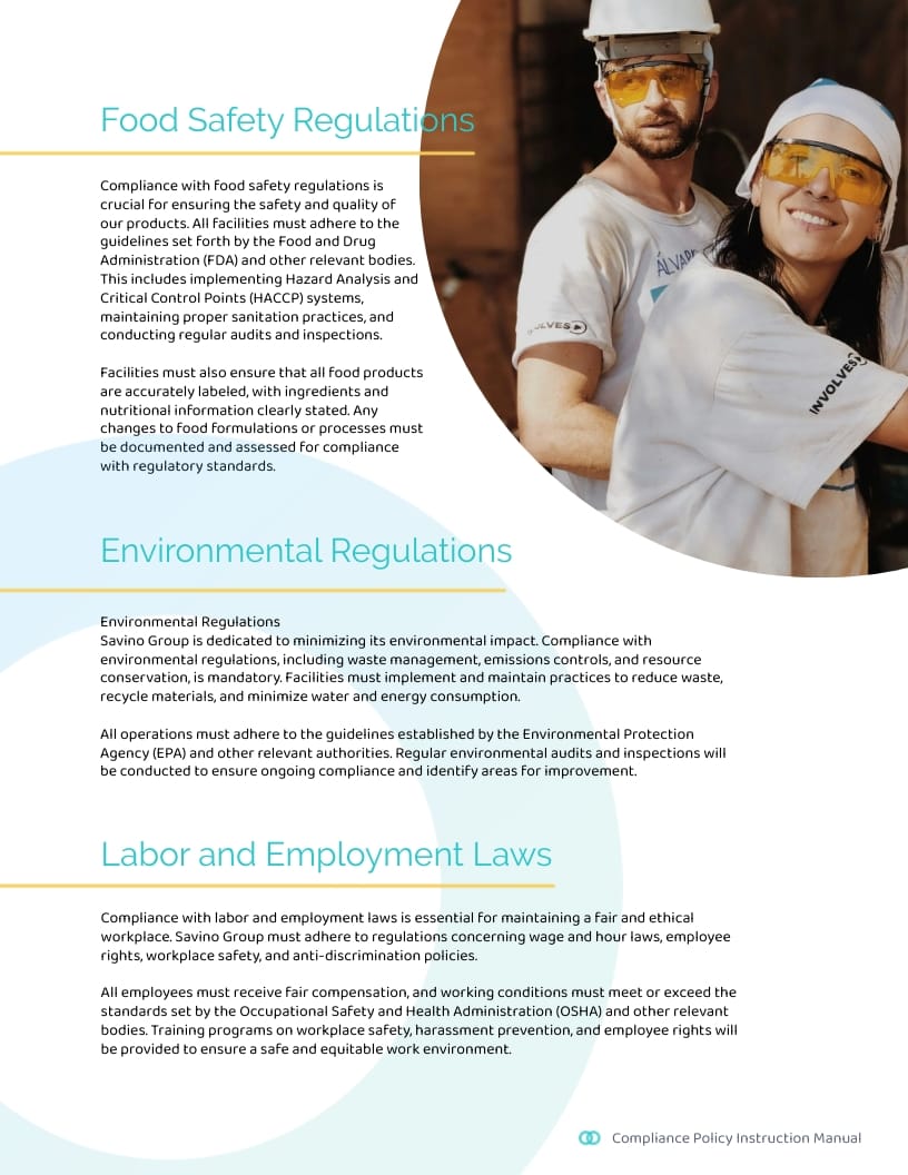 Compliance Policy Instruction Manual Template - Slide 5 Compliance Policy Instruction Manual Template - Slide 5