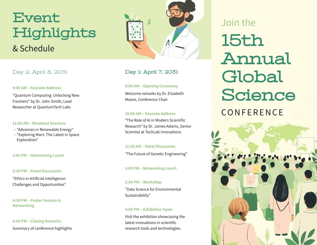 Conference Z-Fold Brochure Template