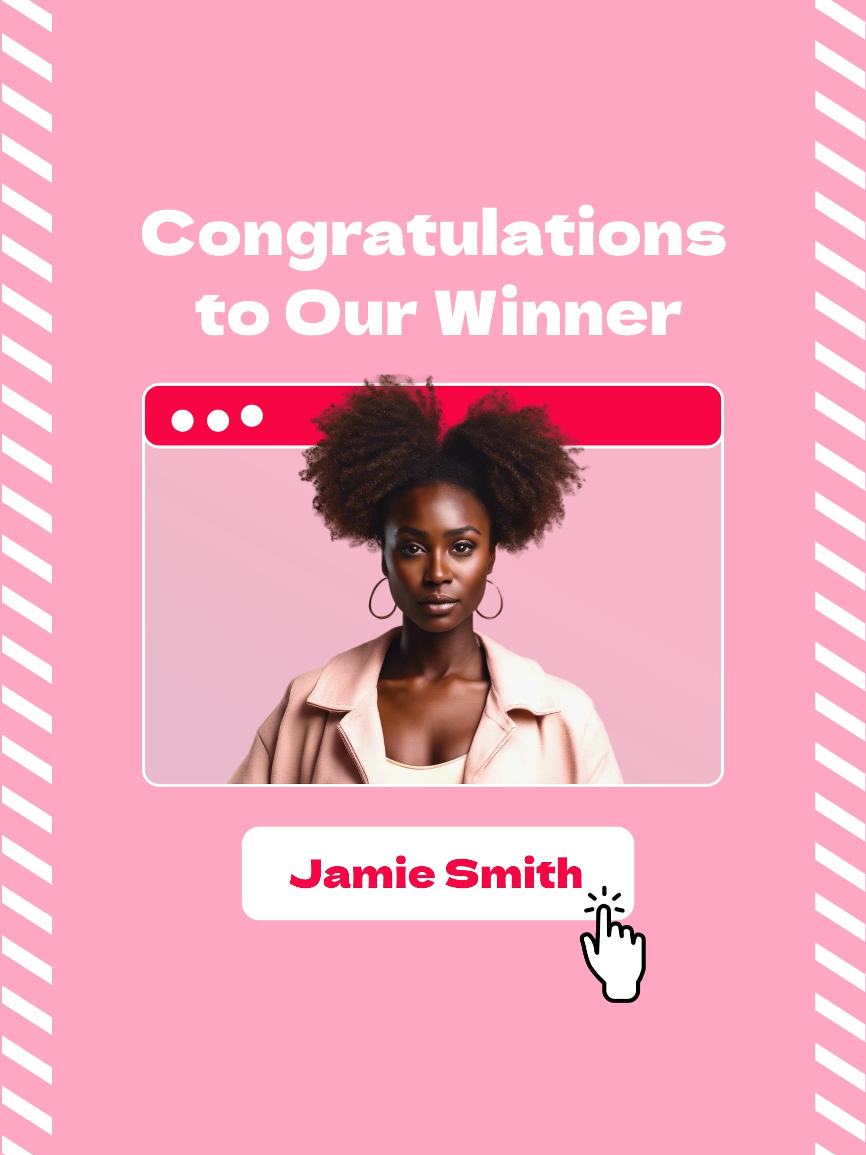 Congratulations Winner Announcement Poster Template