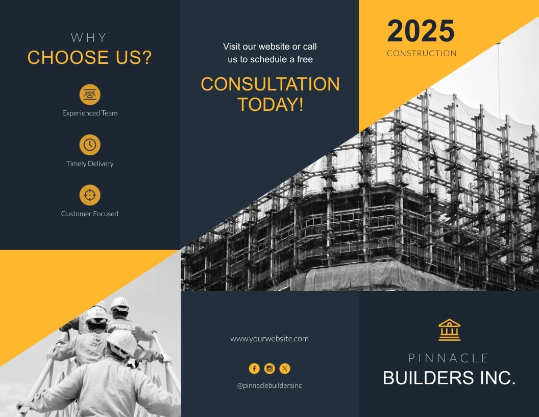Construction Brochure Design Template