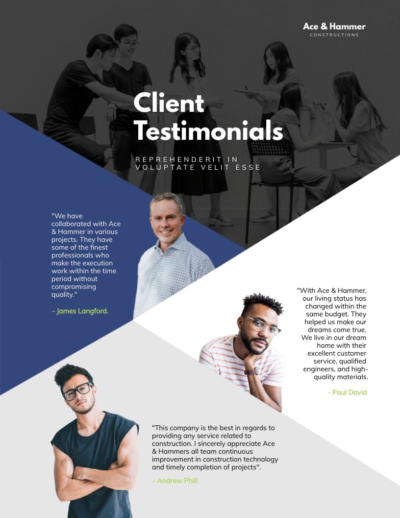 Construction Company Booklet Template - Slide 7 Construction Company Booklet Template - Slide 7