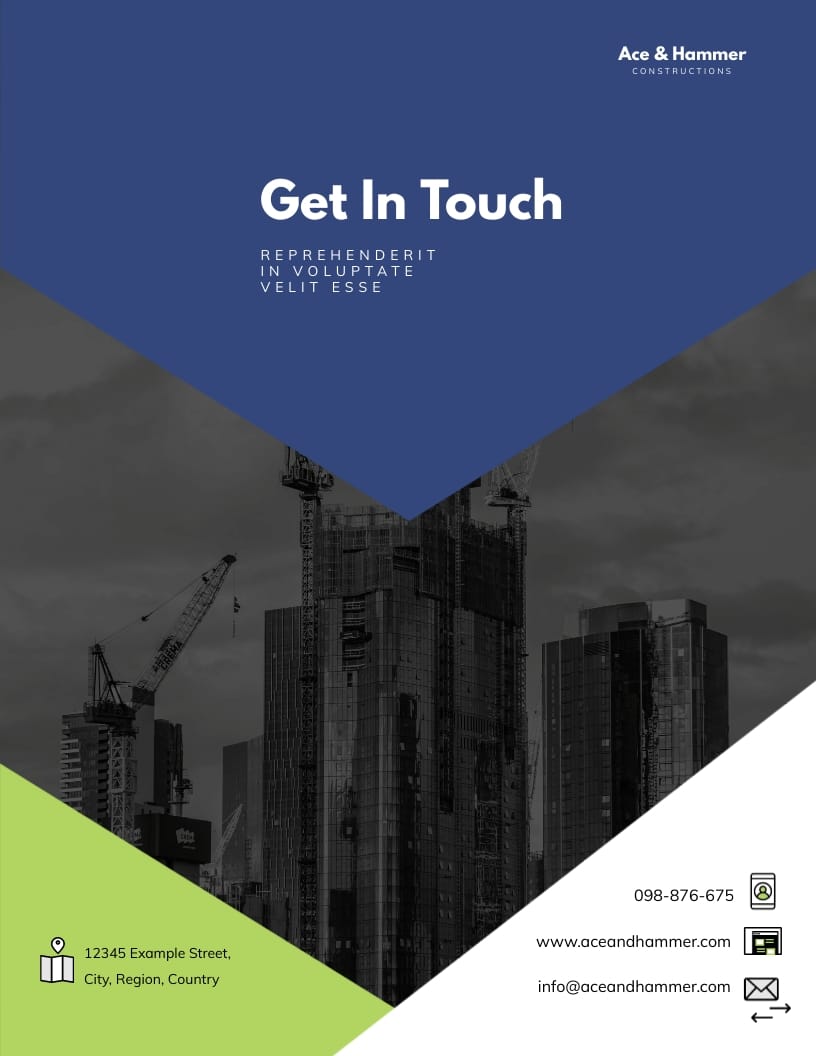 Construction Company Booklet Template - Slide 8 Construction Company Booklet Template - Slide 8