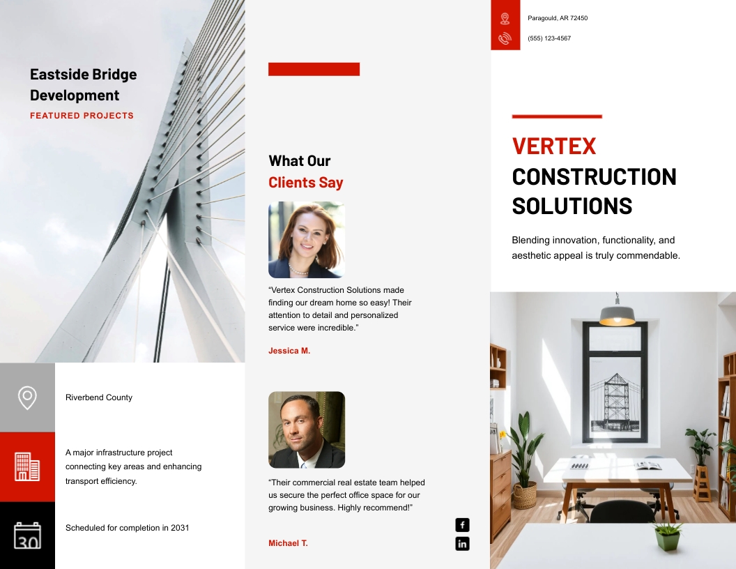 Construction Company Brochure Template