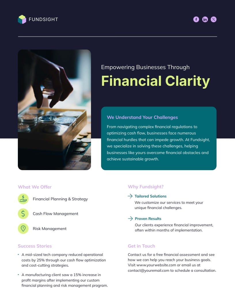 Consulting One Pager Template