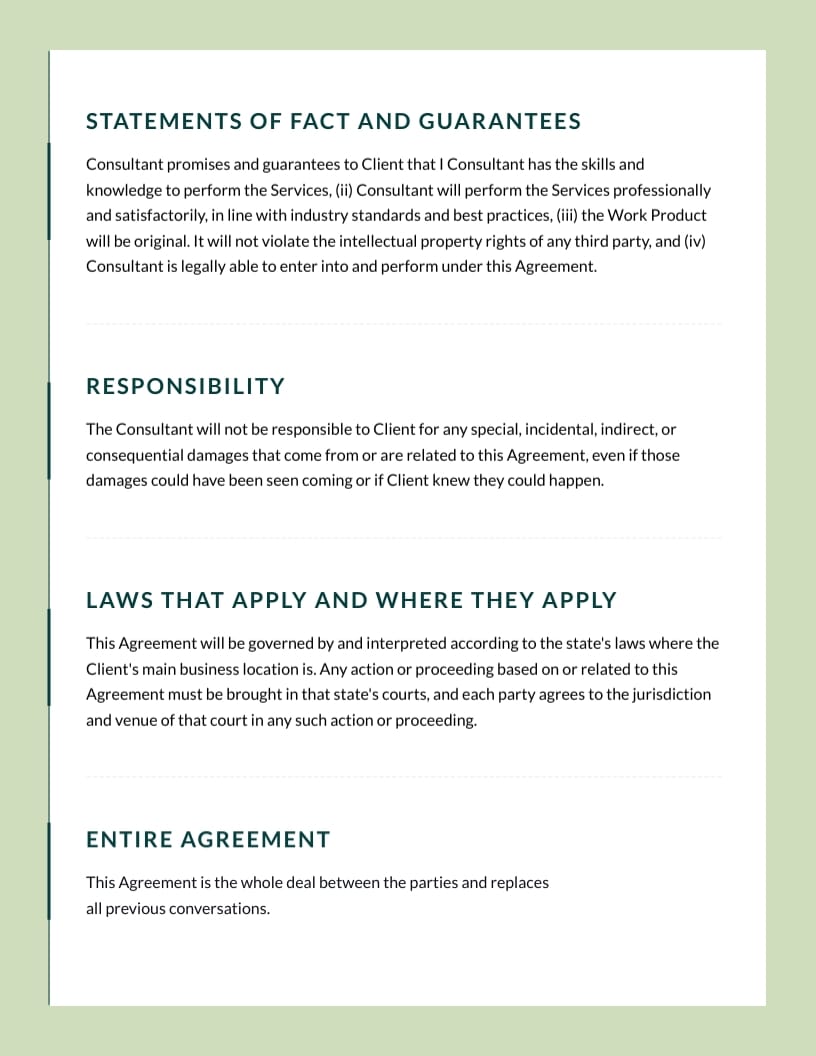 Consulting Services Agreement Contract Template - Slide 3 Consulting Services Agreement Contract Template - Slide 3