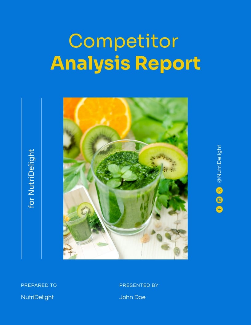 Consumer Goods Competitor Analysis Report Template