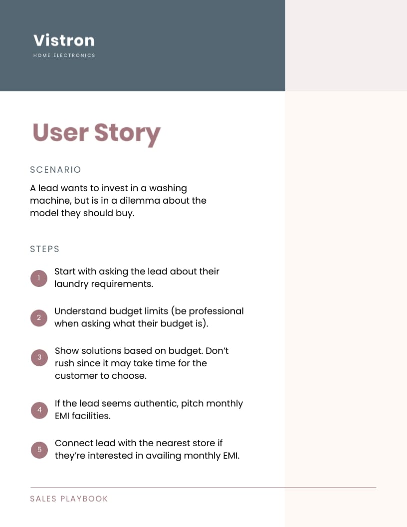 Consumer Sales Playbook Template | Visme