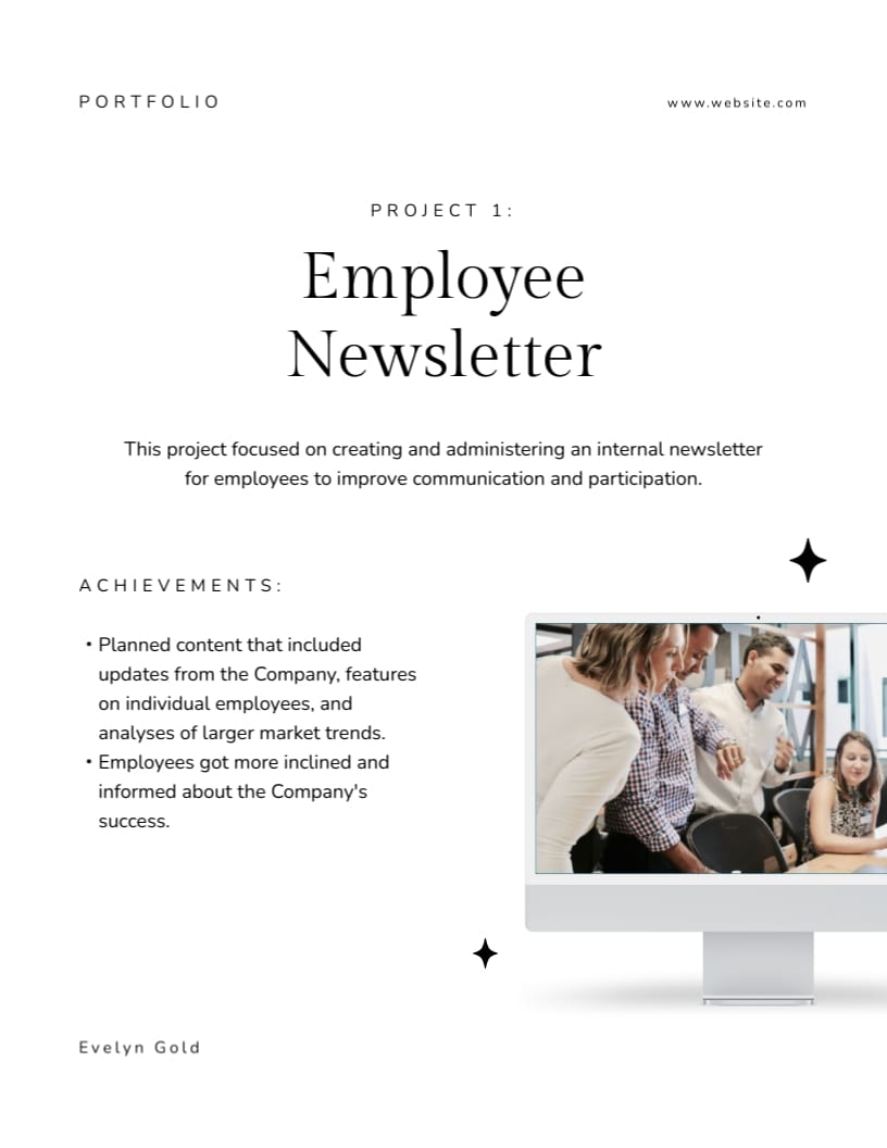 Content Creation Portfolio Template - Slide 4 Content Creation Portfolio Template - Slide 4