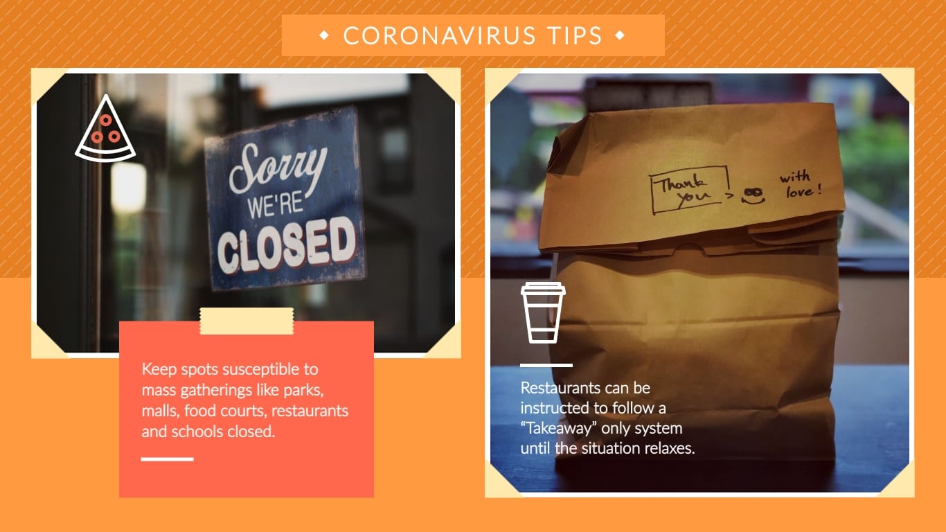 Coronavirus Close Public Places Animated Wide Template