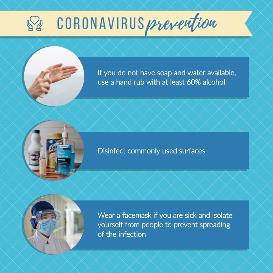 Coronavirus Prevention 3 Tips Animated Square Template