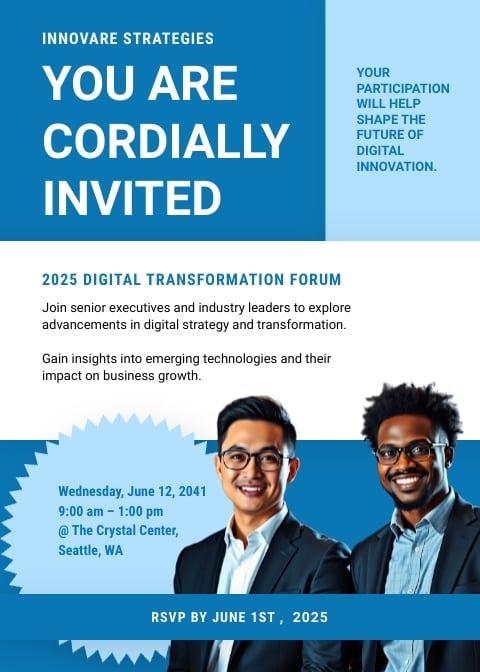 Corporate Business Event Invitation Template