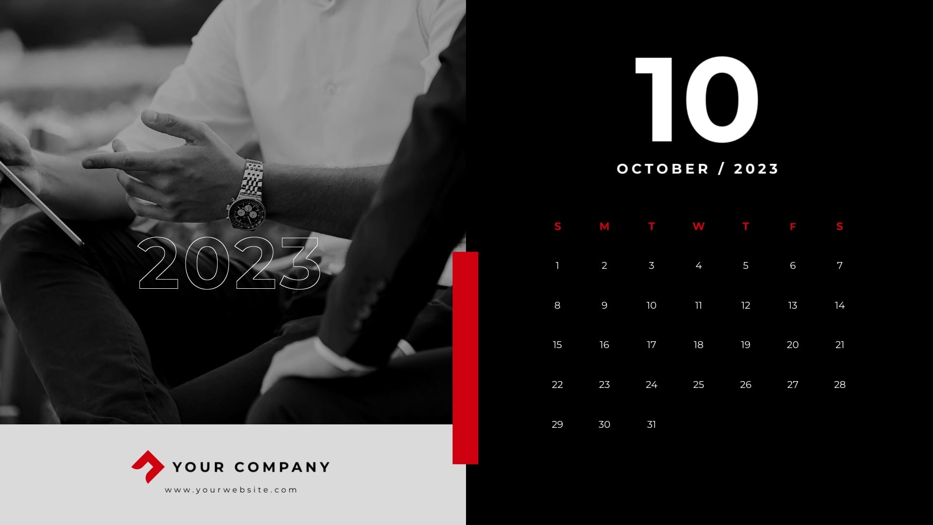 Corporate Company Calendar Template - Slide 10 Corporate Company Calendar Template - Slide 10