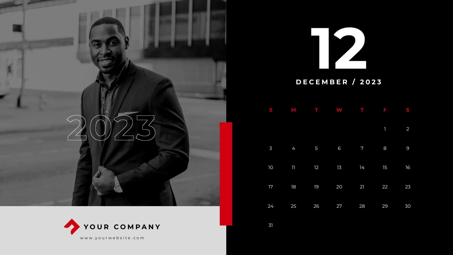Corporate Company Calendar Template - Slide 12 Corporate Company Calendar Template - Slide 12