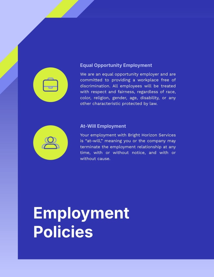 Corporate Employee Handbook Template - Slide 4 Corporate Employee Handbook Template - Slide 4