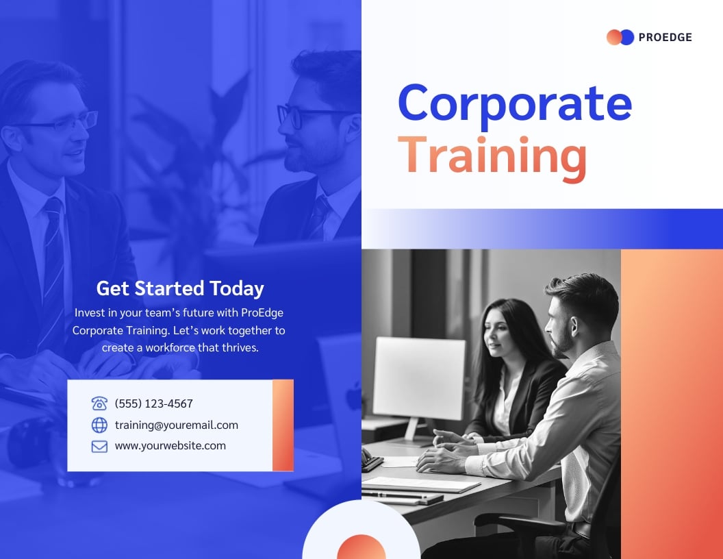 Corporate Employee Training Brochure Template