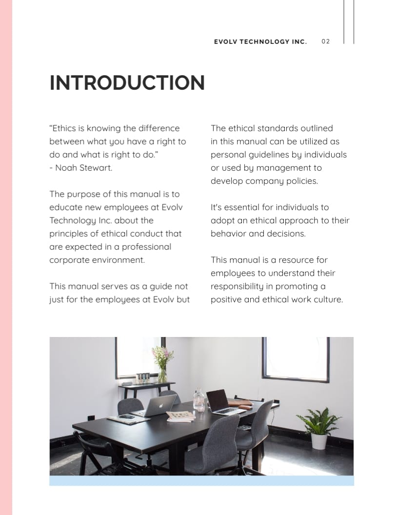 Corporate Ethics Training Manual Template - Slide 3 Corporate Ethics Training Manual Template - Slide 3