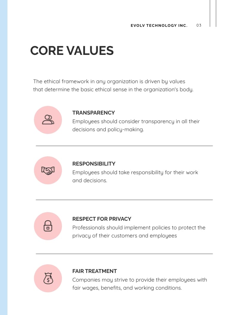 Corporate Ethics Training Manual Template - Slide 4 Corporate Ethics Training Manual Template - Slide 4