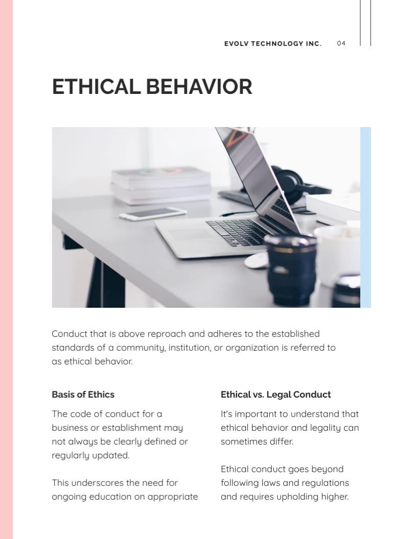 Corporate Ethics Training Manual Template - Slide 5 Corporate Ethics Training Manual Template - Slide 5