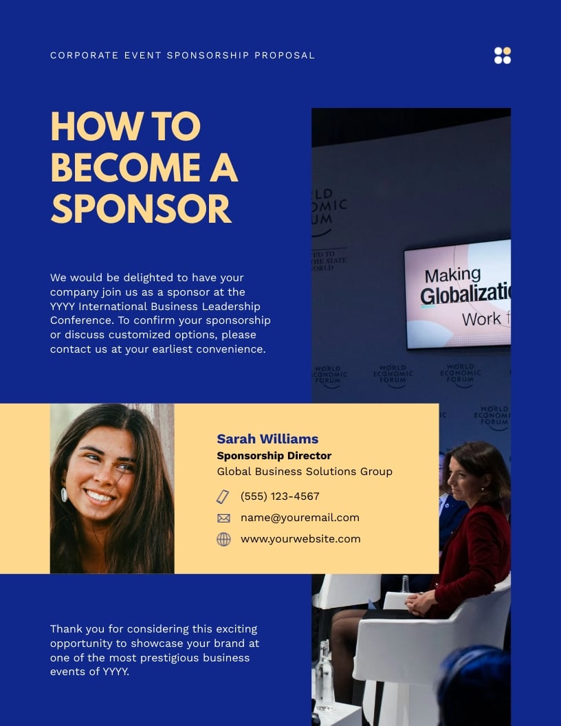 Corporate Event Sponsorship Proposal Template | Visme