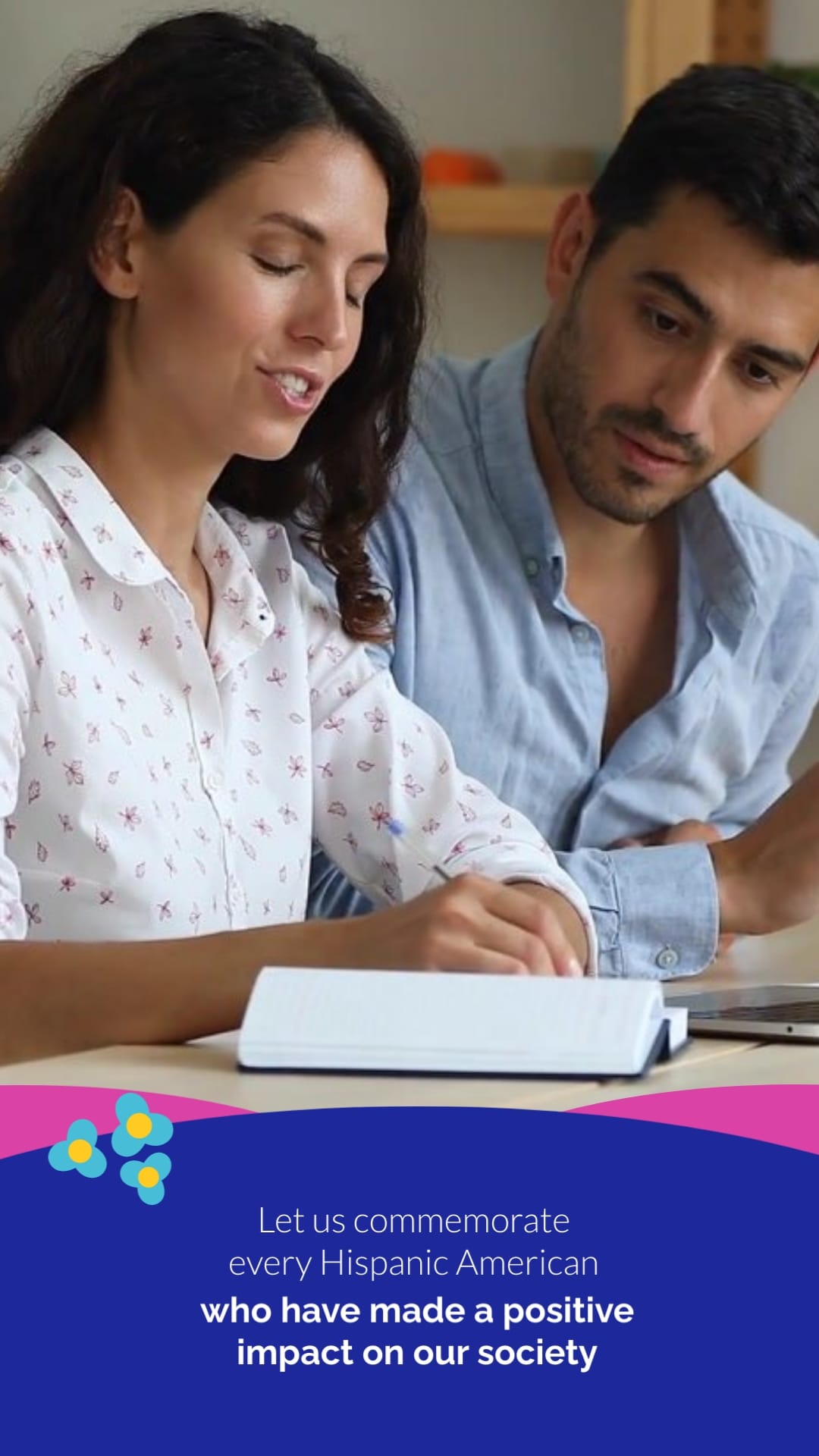 Corporate Hispanic Heritage Month Greeting Card Vertical Template