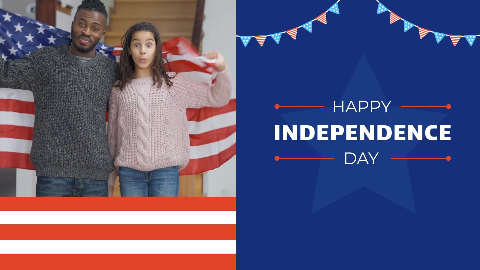 Corporate Independence Day Greeting Card Template