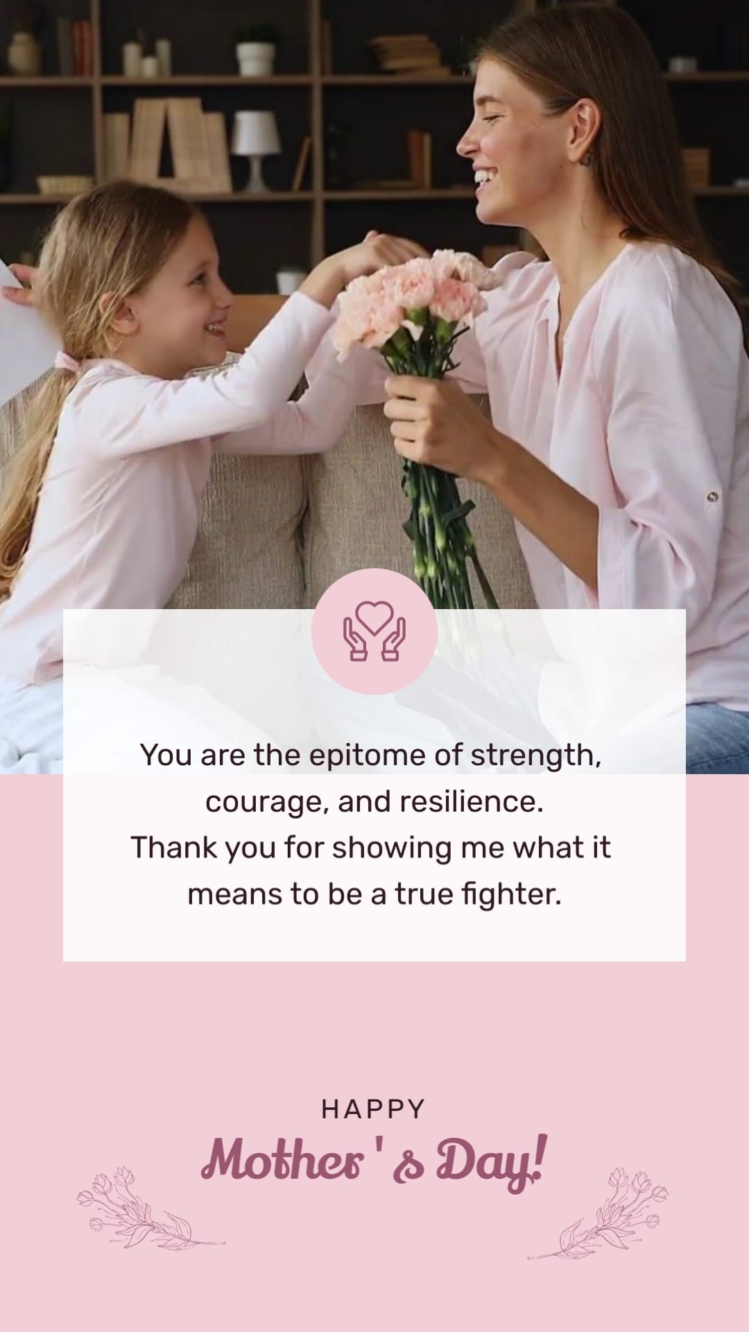 Corporate Mothers Day Greeting Card Vertical Template