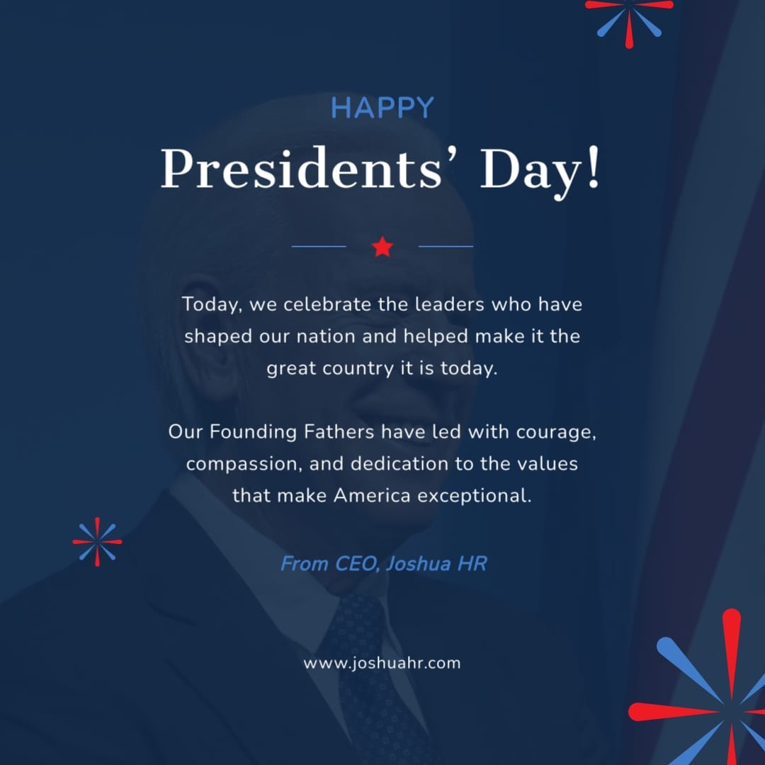 Corporate Presidents Day Greeting Card Square Template