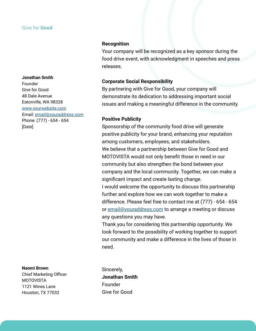 Corporate Sponsorship Sample Sponsorship Letter Template - Slide 2 Corporate Sponsorship Sample Sponsorship Letter Template - Slide 2