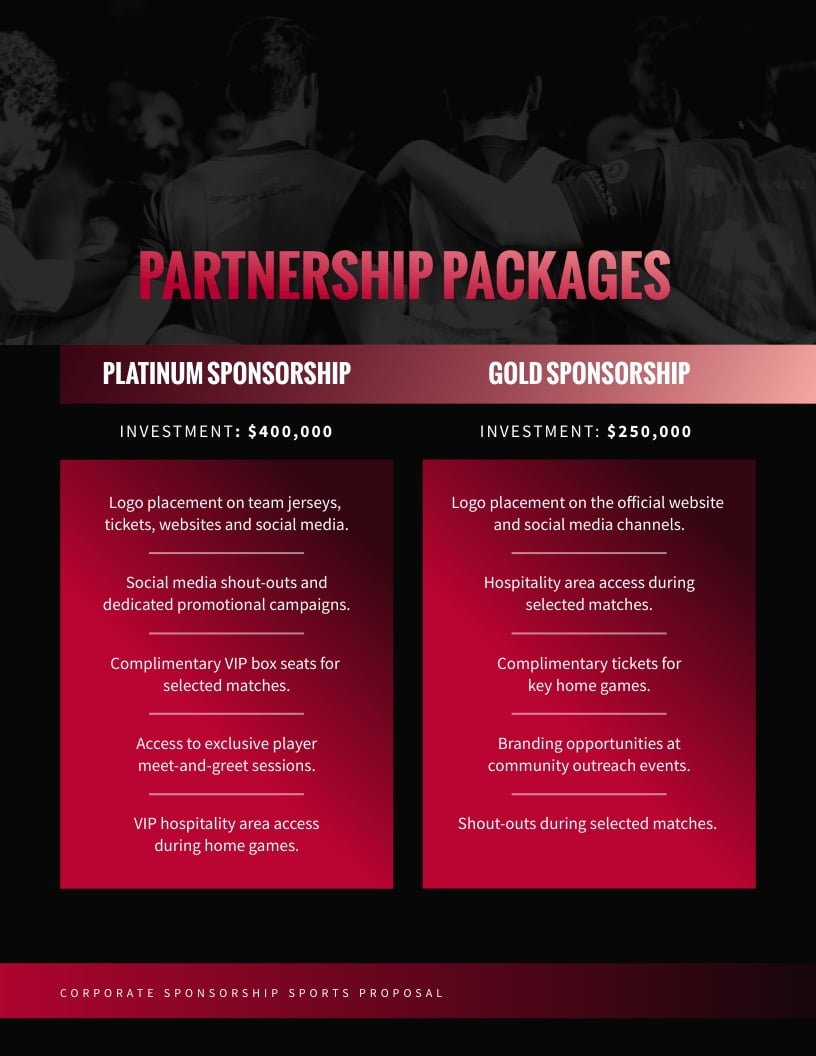 Corporate Sponsorship Sports Proposal Template | Visme