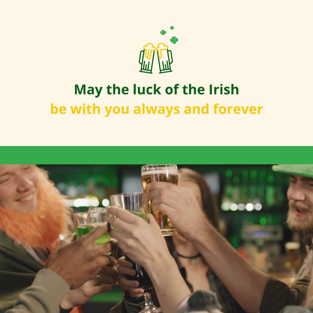 Corporate St Patricks Day Greeting Card Square Template