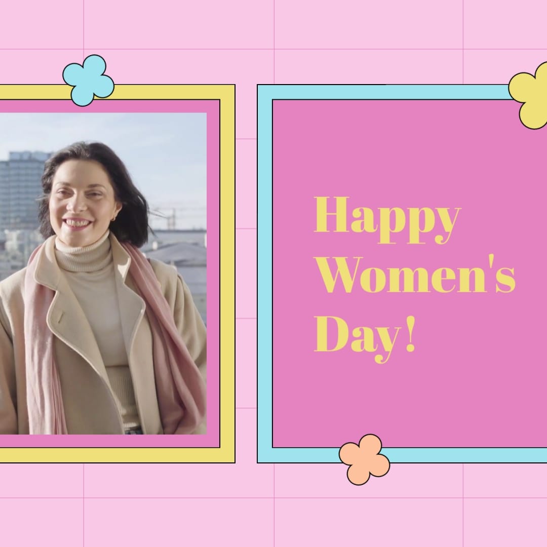 Corporate Womens Day Greeting Card Square Template
