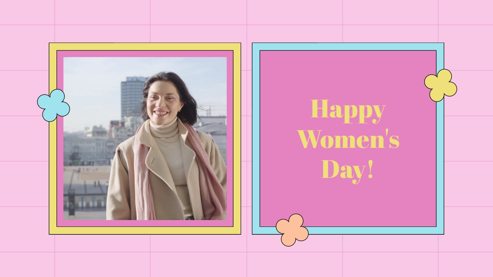 Corporate Womens Day Greeting Card Template