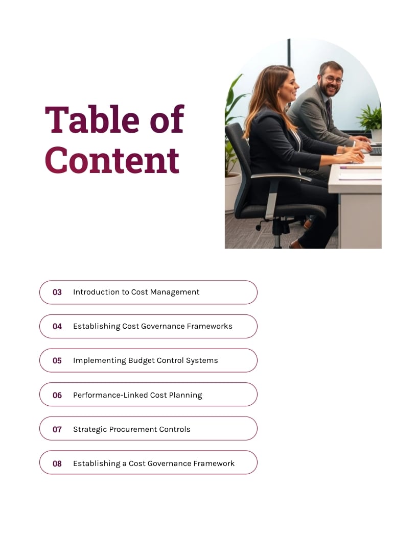 Cost Management Workbook Template - Slide 2 Cost Management Workbook Template - Slide 2