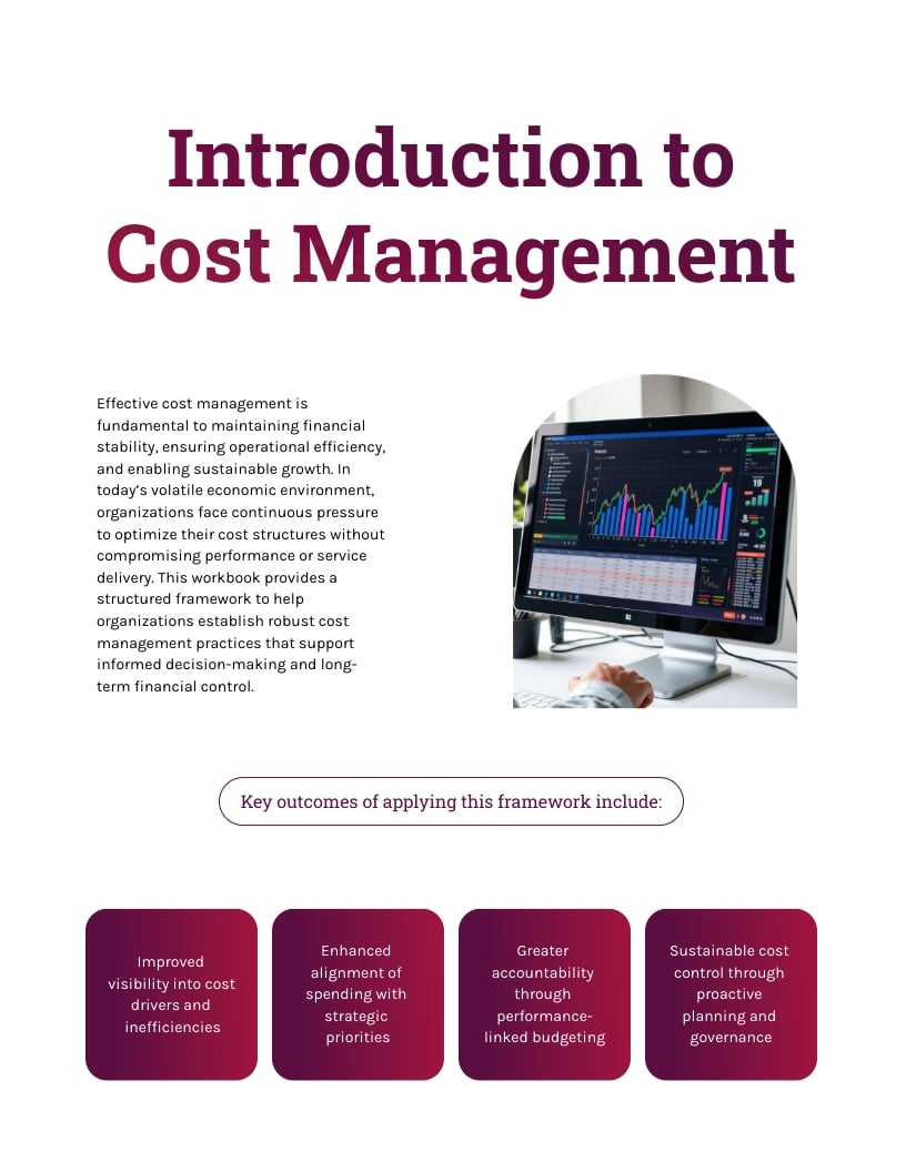 Cost Management Workbook Template - Slide 3 Cost Management Workbook Template - Slide 3