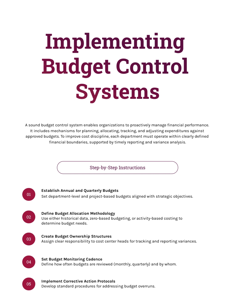 Cost Management Workbook Template - Slide 5 Cost Management Workbook Template - Slide 5