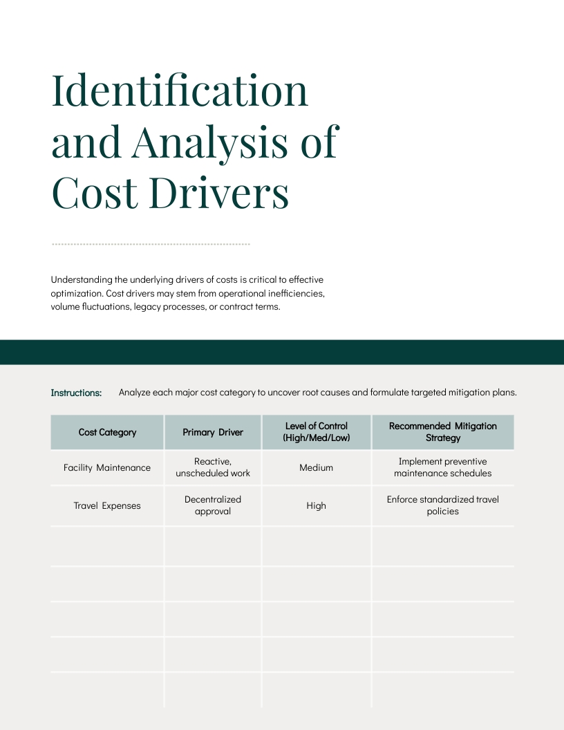 Cost Optimization Workbook Template - Slide 8 Cost Optimization Workbook Template - Slide 8