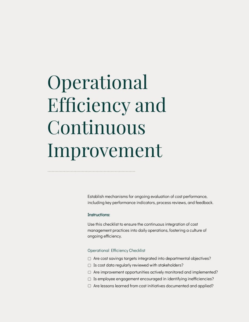 Cost Optimization Workbook Template - Slide 9 Cost Optimization Workbook Template - Slide 9