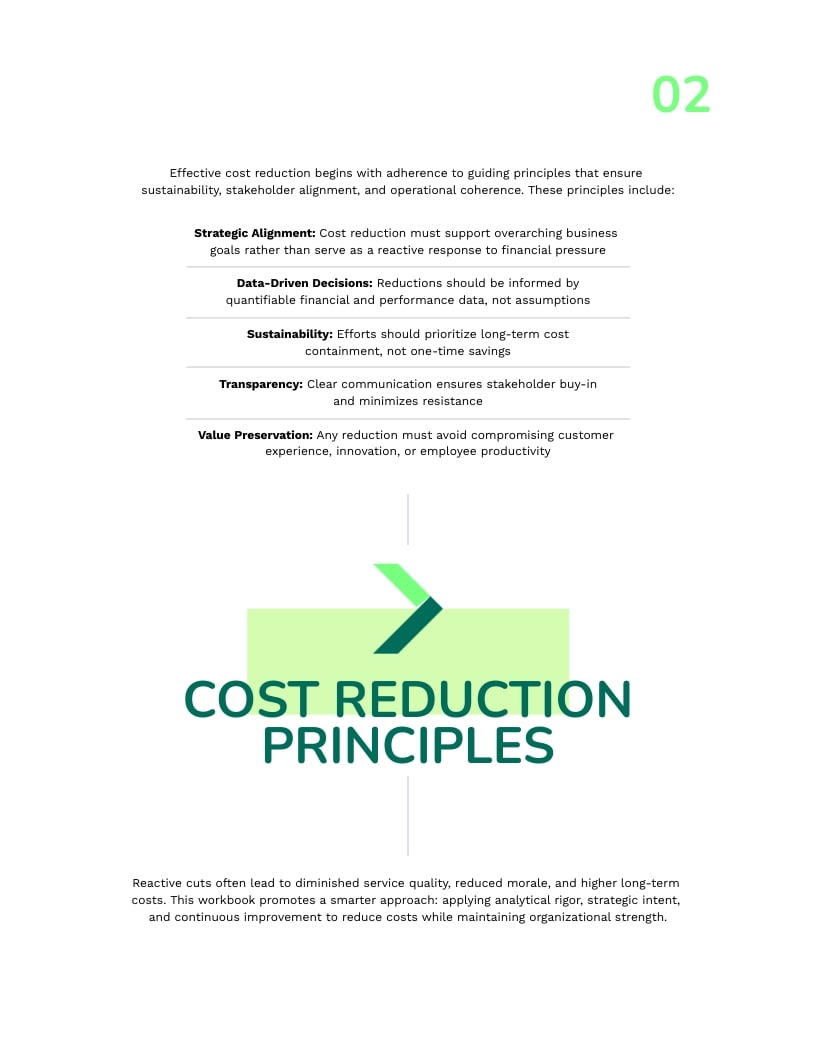 Cost Reduction Workbook Template - Slide 4 Cost Reduction Workbook Template - Slide 4