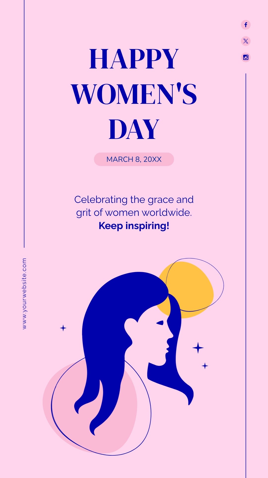 Courage and Grace on Women’s Day Instagram Story Template