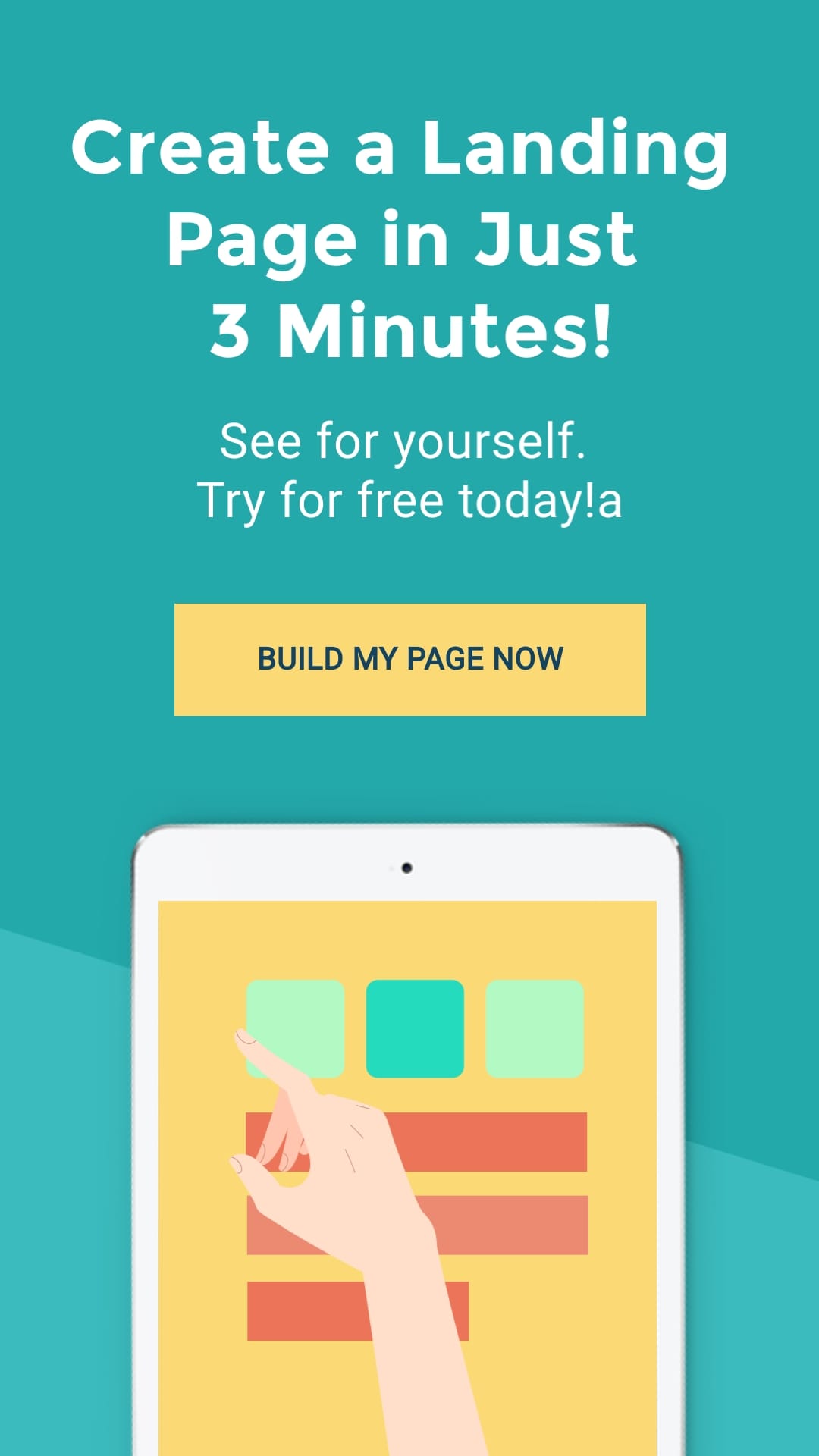 Create a Landing Page Vertical Template